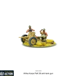 Shop All*Bolt Action - Germany: Afrika Korps Pak 36 Light Anti-tank Gun - Miniature Marvels: Airplane Models & Painted Dice