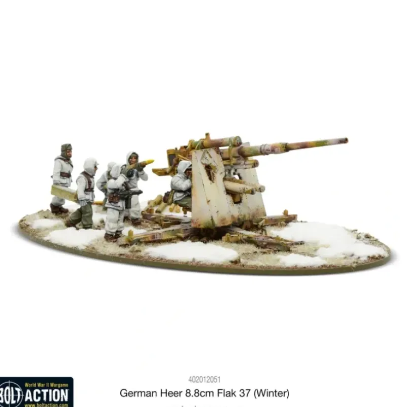 Shop All*Bolt Action - Germany: German Heer 8.8cm Flak 37 (Winter) - Miniature Marvels: Airplane Models & Painted Dice