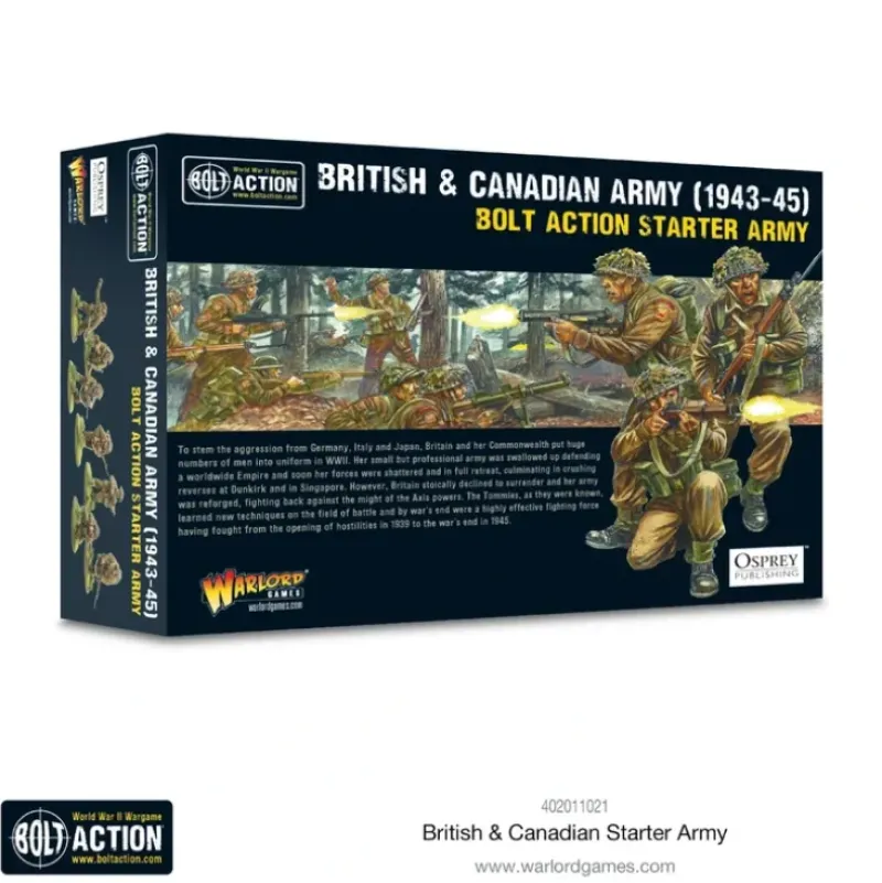 Shop All*Bolt Action - Great Britain: British & Canadian Army (1943-45) Starter Army - Miniature Marvels: Airplane Models & Painted Dice
