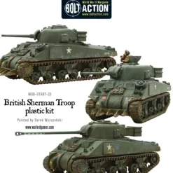 Shop All*Bolt Action - Great Britain: British Sherman V Troop Including Vc Firefly - Miniature Marvels: Airplane Models & Painted Dice