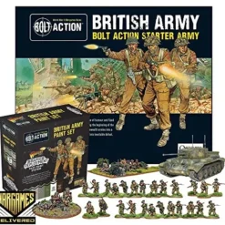 Shop All*Bolt Action - Great Britain: British Starter Army and British Army Paint Set - Miniature Marvels: Airplane Models & Painted Dice