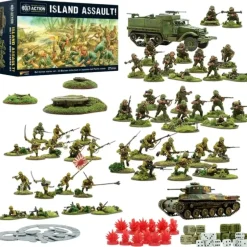 Shop All*Bolt Action - Island Assault Starter Set - Miniature Marvels: Airplane Models & Painted Dice