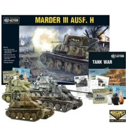 Shop All*Bolt Action - Tank War: Marder III Ausf H German Tank + Digital Guide - Miniature Marvels: Airplane Models & Painted Dice