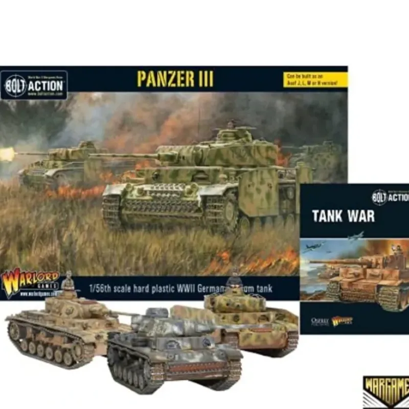 Shop All*Bolt Action - Tank War: Panzer III German Tank + Digital Guide - Miniature Marvels: Airplane Models & Painted Dice