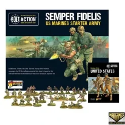 Shop All*Bolt Action - USA: Semper Fidelis US Marines Starter Set + Digital Guide: Armies of the United States - Miniature Marvels: Airplane Models & Painted Dice