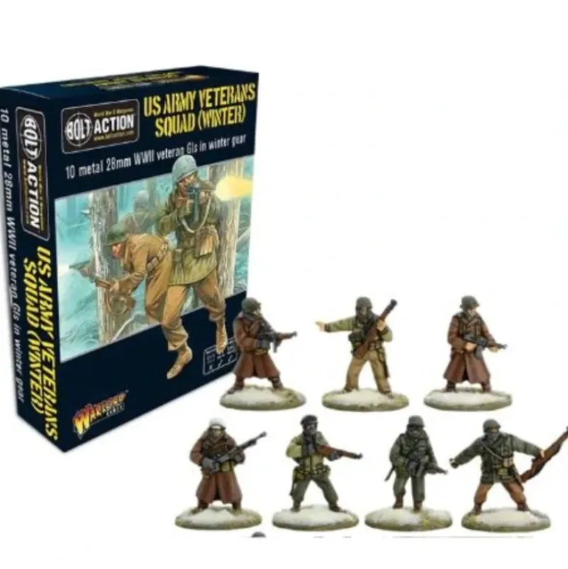Shop All*Bolt Action - USA: US Army Veterans Squad (Winter) - Miniature Marvels: Airplane Models & Painted Dice