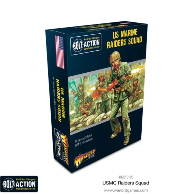 Shop All*Bolt Action - USA: USMC Raider Squad - Miniature Marvels: Airplane Models & Painted Dice