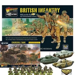 Shop All*Bolt Action: British Infantry and Churchill Tank Set - Miniature Marvels: Airplane Models & Painted Dice