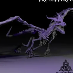 Miniature<Bone Dragon, Flying - Miniature Marvels: Airplane Models & Painted Dice