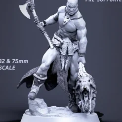 Miniature<Boneflesh Warrior with Head, 32mm - Miniature Marvels: Airplane Models & Painted Dice