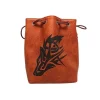 Shop All*Brown Leather Lite Wolf Design Self-Standing Large Dice Bag ERD 538 - Miniature Marvels: Airplane Models & Painted Dice