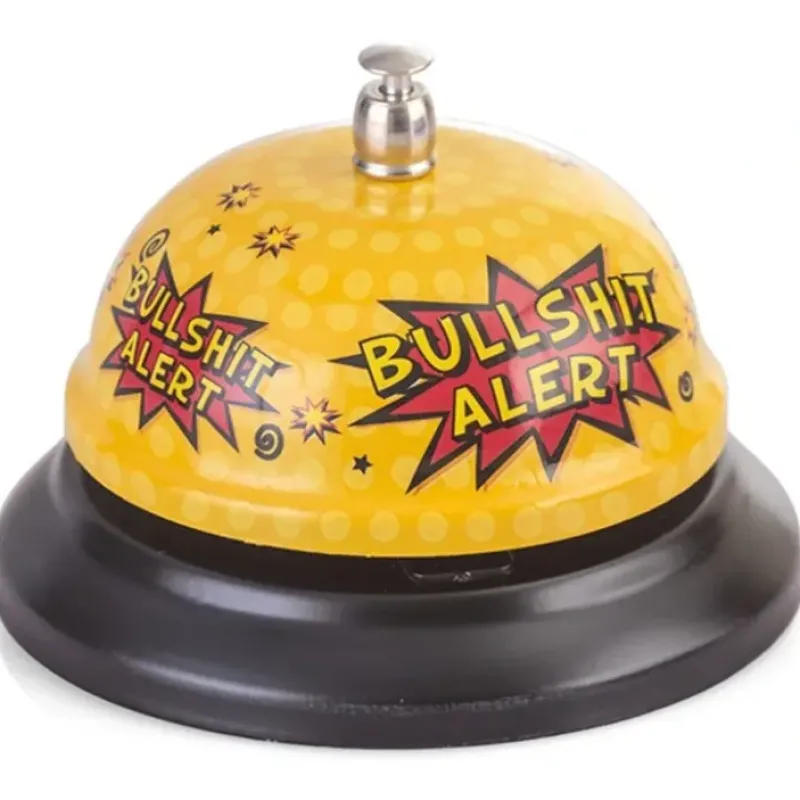Egpull<BULLSHIT ALERT BELL - Office Desk Toy - Gag Joke Bar Pub Man Cave Kitchen Room - Miniature Marvels: Airplane Models & Painted Dice