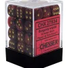 Dice<Burgundy / Gold: Vortex 36d6 12mm Dice Block CHX 27834 - Miniature Marvels: Airplane Models & Painted Dice
