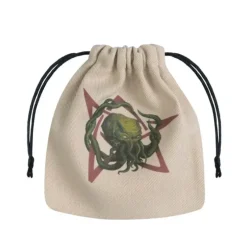 Shop All*Call of Cthulhu Beige & Multicolor Dice Bag QWS BCTH104 - Miniature Marvels: Airplane Models & Painted Dice