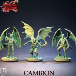 Miniature<Cambion Mercenaries Bundle - Miniature Marvels: Airplane Models & Painted Dice