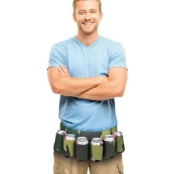Egpull<CAMOUFLAGE 6-PK BEER CAN GAG BELT - white trash style! - Miniature Marvels: Airplane Models & Painted Dice