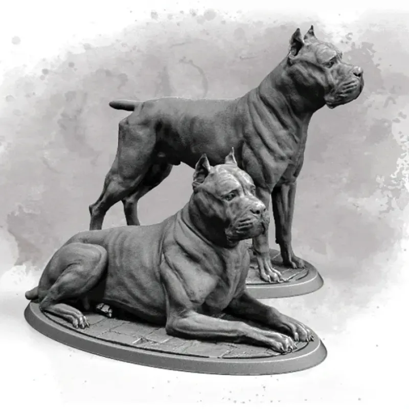 Miniature<Cane Corso, 32mm - Miniature Marvels: Airplane Models & Painted Dice