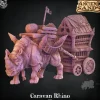 Miniature<Caravan Rhino - Miniature Marvels: Airplane Models & Painted Dice
