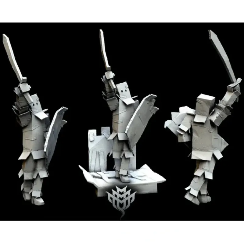 Miniature<Cardboard Chevalier - Miniature Marvels: Airplane Models & Painted Dice