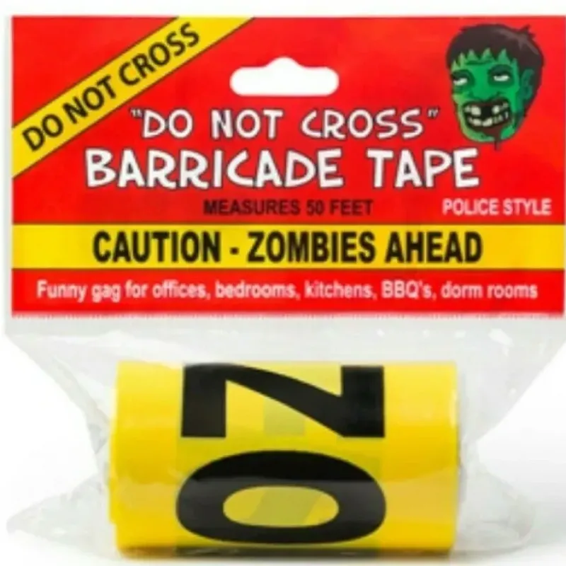 Egpull<Caution-Zombies Ahead - Crime Scene Police Tape - Gag Joke Prank Movie Prop - Miniature Marvels: Airplane Models & Painted Dice