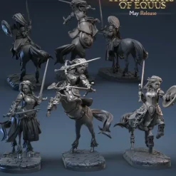 Miniature<Centaur Light Knights - Miniature Marvels: Airplane Models & Painted Dice