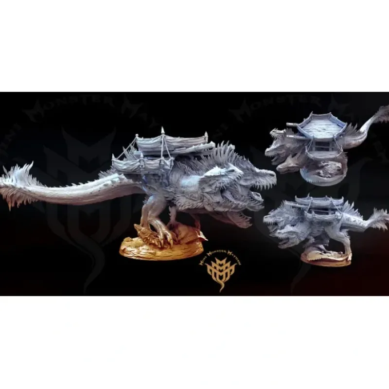 Miniature<Cerberus Rex With Platform - Miniature Marvels: Airplane Models & Painted Dice