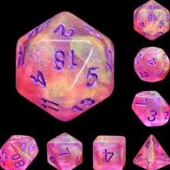 Shop All*Cheshire Cat Dice w/Purple Numbers - Miniature Marvels: Airplane Models & Painted Dice