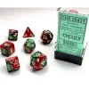 Shop All*Chessex CHX26431 Gemini Green and Red Dice w/ White Numbers - Miniature Marvels: Airplane Models & Painted Dice