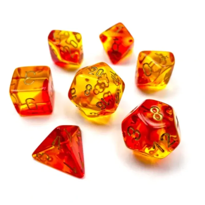 Shop All*Chessex CHX26468 Gemini Translucent Red-Yellow/gold - Miniature Marvels: Airplane Models & Painted Dice