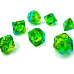Shop All*Chessex CHX26466 Gemini Translucent Green-Teal/yellow - Miniature Marvels: Airplane Models & Painted Dice