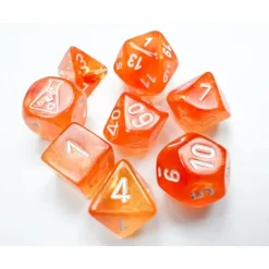 Shop All*Chessex CHX30052 Lab Dice Borealis Blood Orange/white Luminary - Miniature Marvels: Airplane Models & Painted Dice