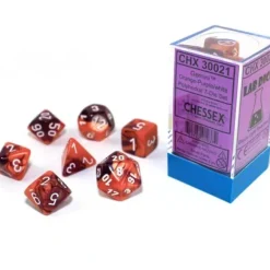 Shop All*Chessex CHX30021 Lab Dice Gemini Orange-Purple Dice w/ White numbers - Miniature Marvels: Airplane Models & Painted Dice
