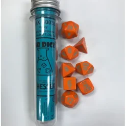 Shop All*Chessex CHX30038 Lab Dice Heavy Orange w/Turquoise Numbers - Miniature Marvels: Airplane Models & Painted Dice