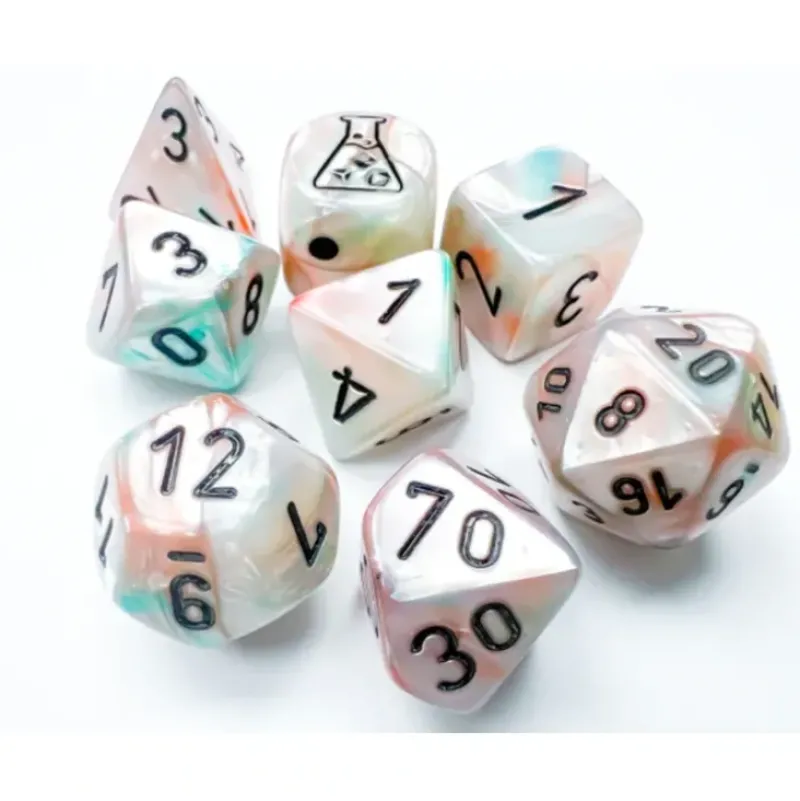 Shop All*Chessex CHX30056 Lab Dice Lustrous Sea Shell/black Luminary - Miniature Marvels: Airplane Models & Painted Dice