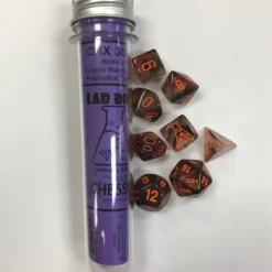 Shop All*Chessex CHX30040 Lab Dice Nebula Luminary Copper Matrix w/Orange Numbers - Miniature Marvels: Airplane Models & Painted Dice