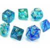 Shop All*Chessex CHX27556 Luminary Nebula Oceanic Dice w/ Gold Numbers - Miniature Marvels: Airplane Models & Painted Dice