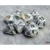 Shop All*Chessex CHX30067 Marble Calcite/black Polyhedral 7-Dice Set (with bonus die) - Miniature Marvels: Airplane Models & Painted Dice