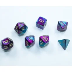 Shop All*Chessex CHX20649 Mini-Polyhedral Gemini Purple-Teal/gold - Miniature Marvels: Airplane Models & Painted Dice