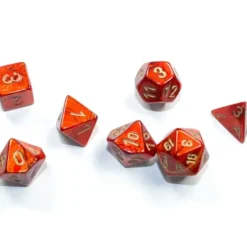 Shop All*Chessex CHX20414 Mini-Polyhedral Scarab Scarlet w/Gold - Miniature Marvels: Airplane Models & Painted Dice