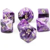 Shop All*Chessex CHX27437 Vortex Purple & White Dice w/ Gold numbers - Miniature Marvels: Airplane Models & Painted Dice
