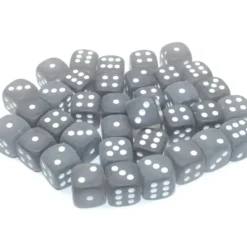 Shop All*Chessex CHXLE415 Discontinued Frosted Smoke Dice w/white numbers. - Miniature Marvels: Airplane Models & Painted Dice
