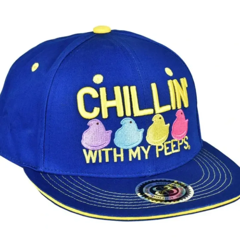 Egpull<CHILLIN' WITH MY PEEPS Snapback Hat - Retro Trucker Embroidered Skater Ball Cap - Miniature Marvels: Airplane Models & Painted Dice
