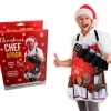 Egpull<Christmas Chef Apron - Holds 6 Beers! 9 Large Pocket for Utensils - Holiday Gift - Miniature Marvels: Airplane Models & Painted Dice