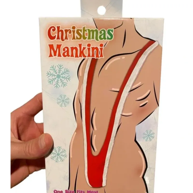 Egpull<Christmas Santa Mankini Willy Warmer Thong - Men's Weener Bikini Holiday Gift - Miniature Marvels: Airplane Models & Painted Dice