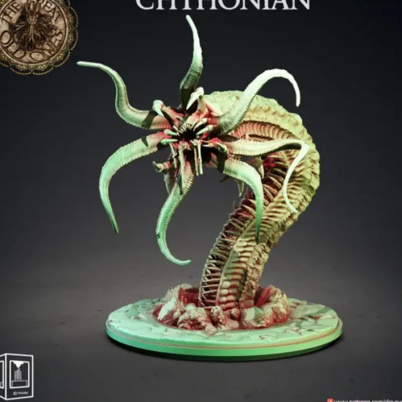 Miniature<Chthonian - Miniature Marvels: Airplane Models & Painted Dice