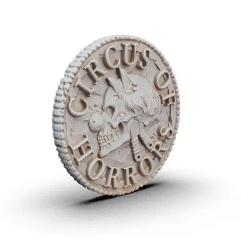 Miniature<Circus Token - Miniature Marvels: Airplane Models & Painted Dice
