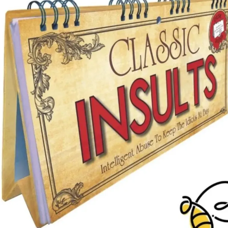 Egpull<CLASSIC INSULTS Desk Spiral Flip Book - Funny Office Message Table Signs - Miniature Marvels: Airplane Models & Painted Dice