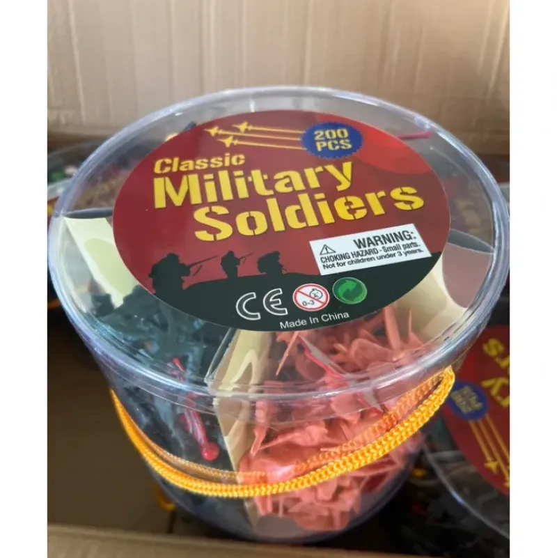 Airplane Model*Classic Military Soldier Bucket - Miniature Marvels: Airplane Models & Painted Dice