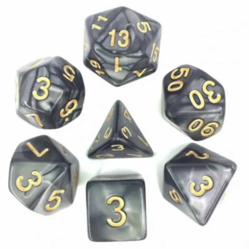 Shop All*Coal Dice 7 Set - Miniature Marvels: Airplane Models & Painted Dice