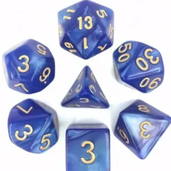 Shop All*Cobalt Dice 7 Set - Miniature Marvels: Airplane Models & Painted Dice